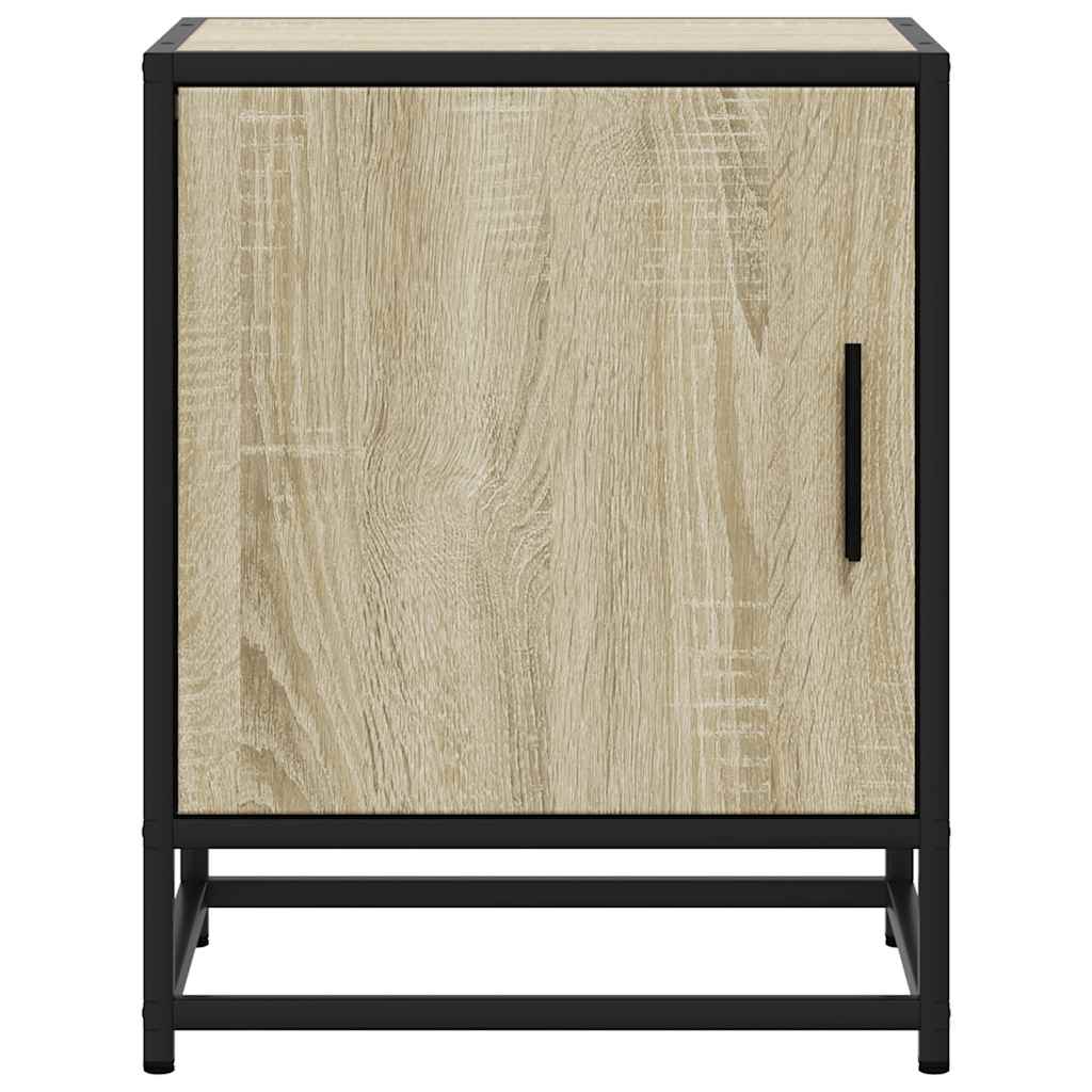 Tables de chevet 2 pcs chêne sonoma bois d'ingénierie et métal - XIOS