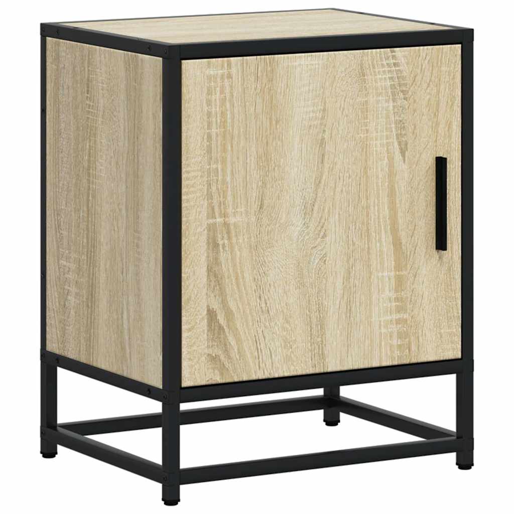 Tables de chevet 2 pcs chêne sonoma bois d'ingénierie et métal - XIOS