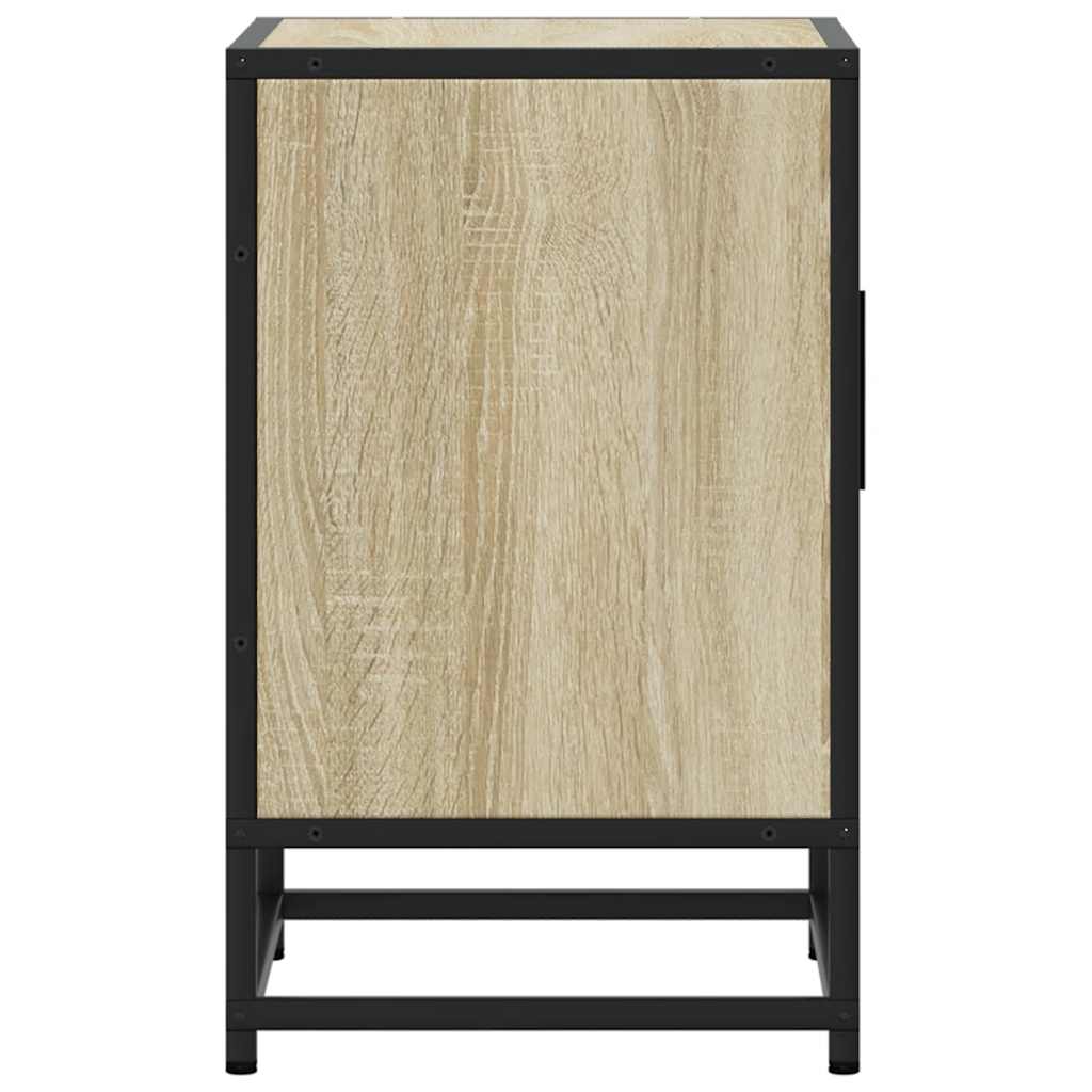 Tables de chevet 2 pcs chêne sonoma bois d'ingénierie et métal - XIOS
