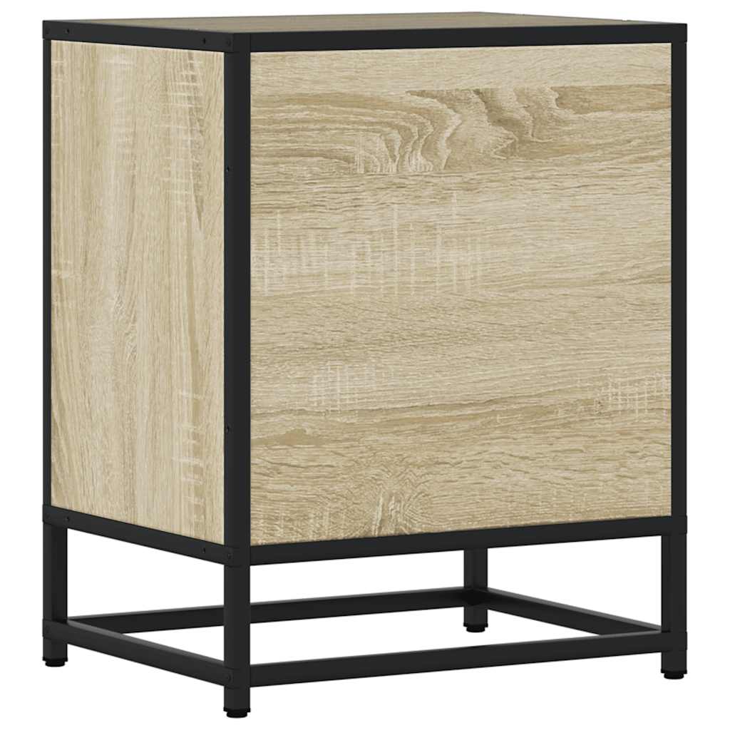 Tables de chevet 2 pcs chêne sonoma bois d'ingénierie et métal - XIOS
