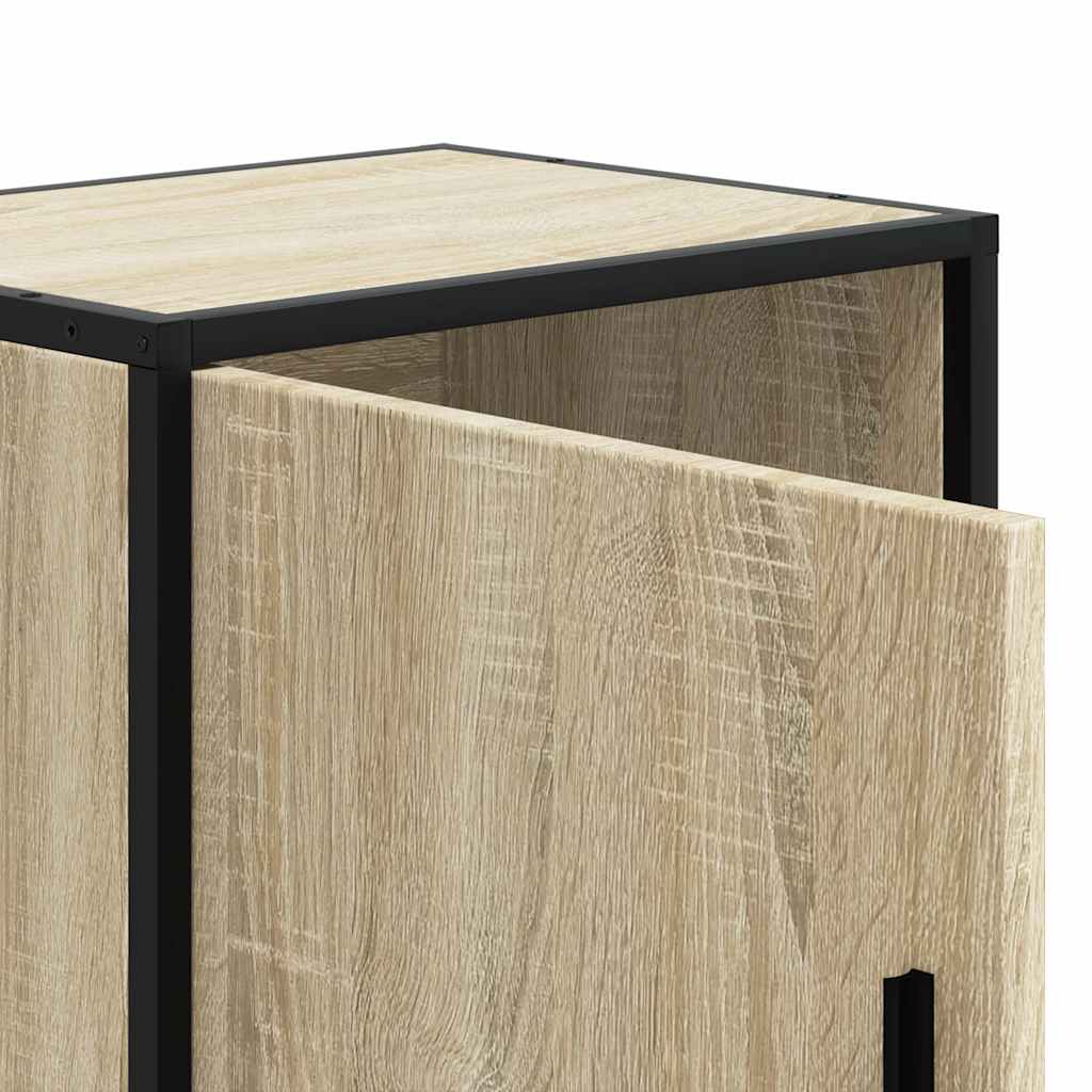 Tables de chevet 2 pcs chêne sonoma bois d'ingénierie et métal - XIOS