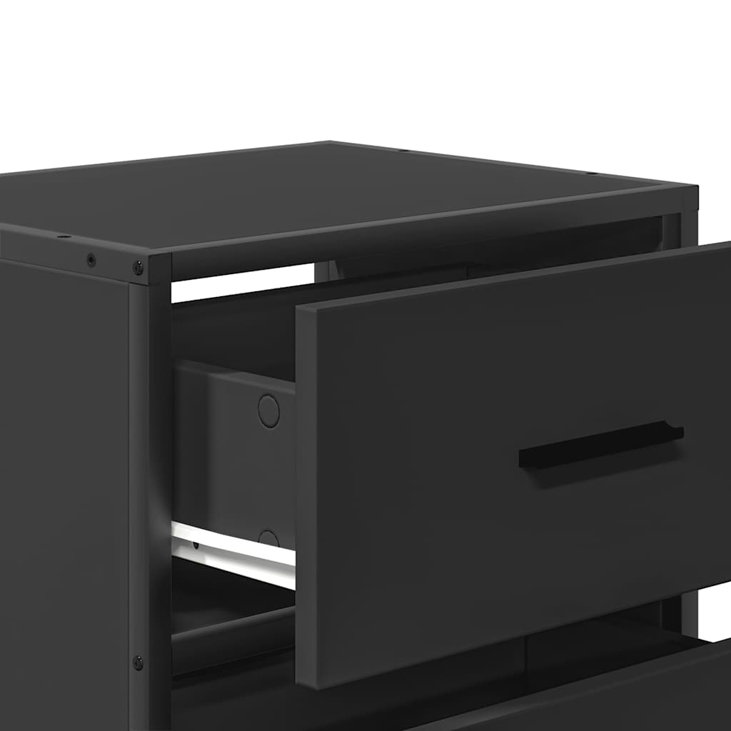 Table de chevet murale noir 40x31x39,5 cm - XIOS