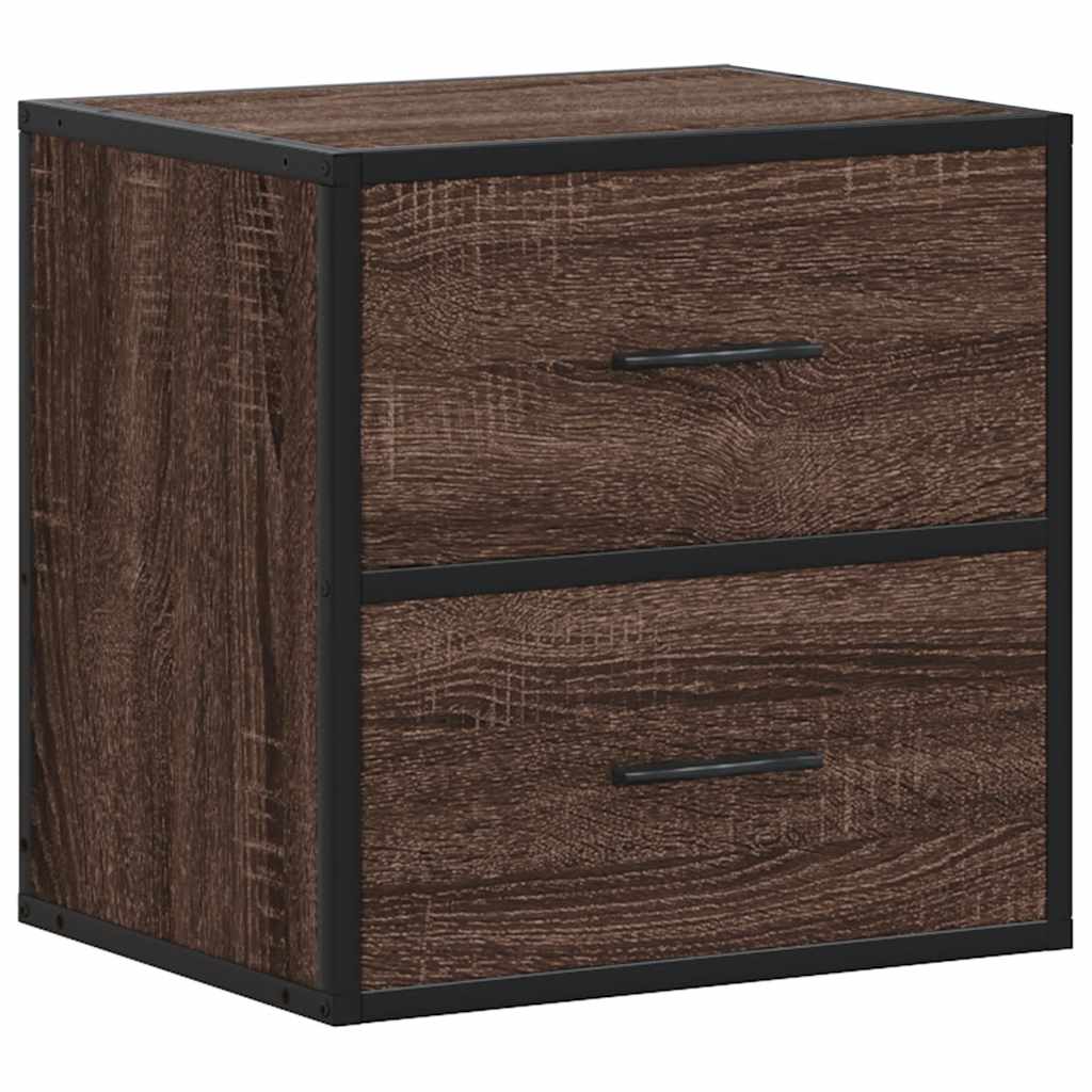 Tables de chevet murales 2 pcs chêne marron 40x31x39,5 cm