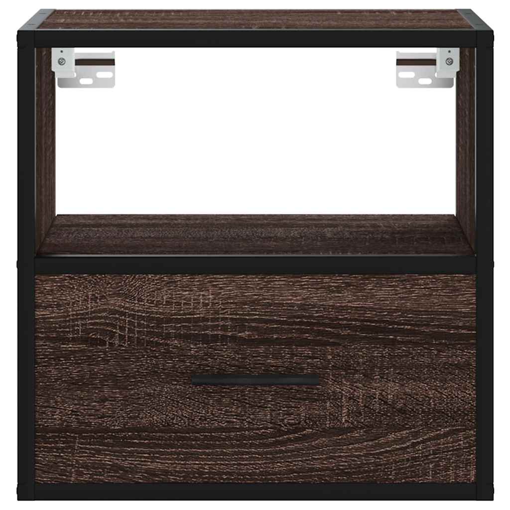 Tables de chevet murales 2 pcs chêne marron 40x31x39,5 cm