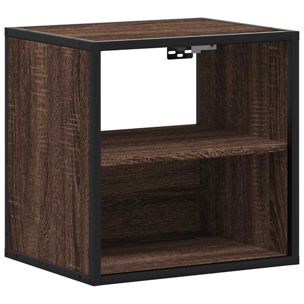 Table de chevet murale chêne marron 40x31x39,5 cm - XIOS