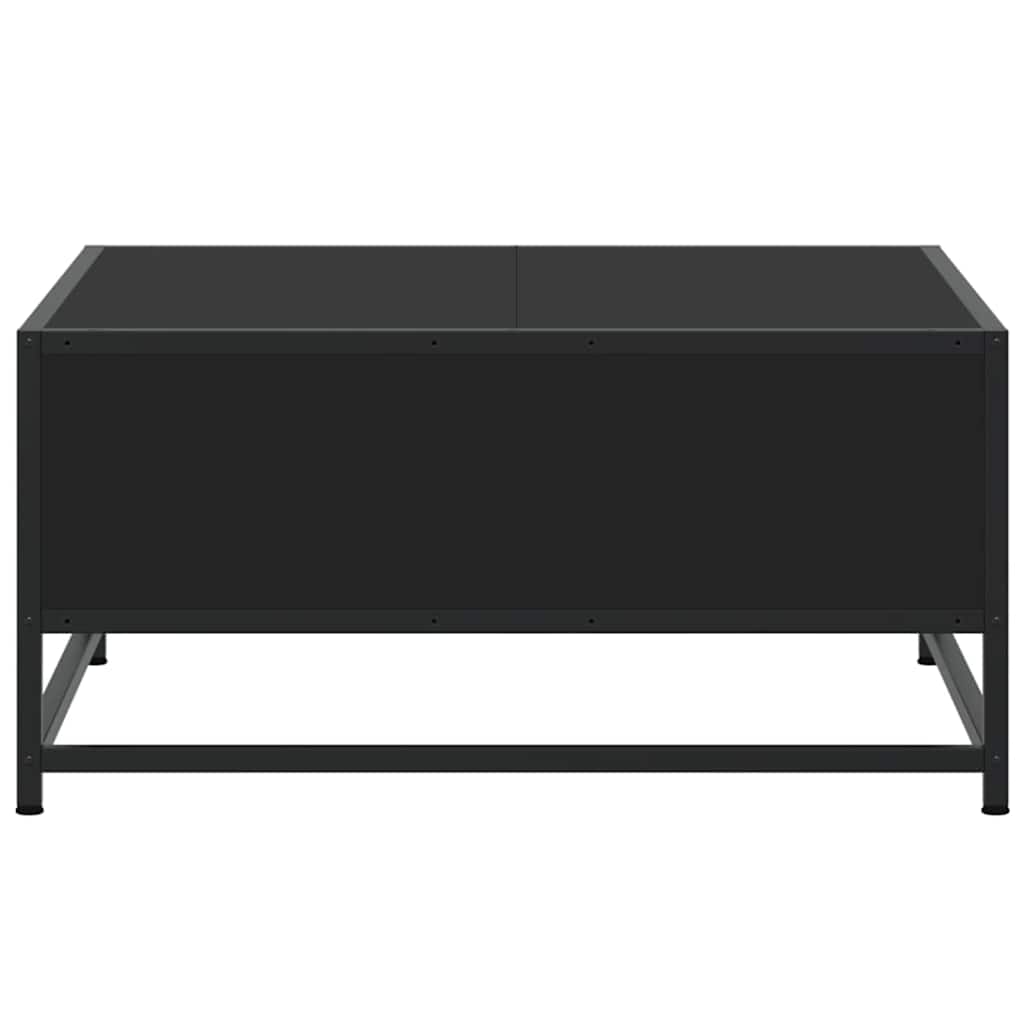 Table basse noir 60,5x60,5x30 cm bois d'ingénierie et métal - XIOS