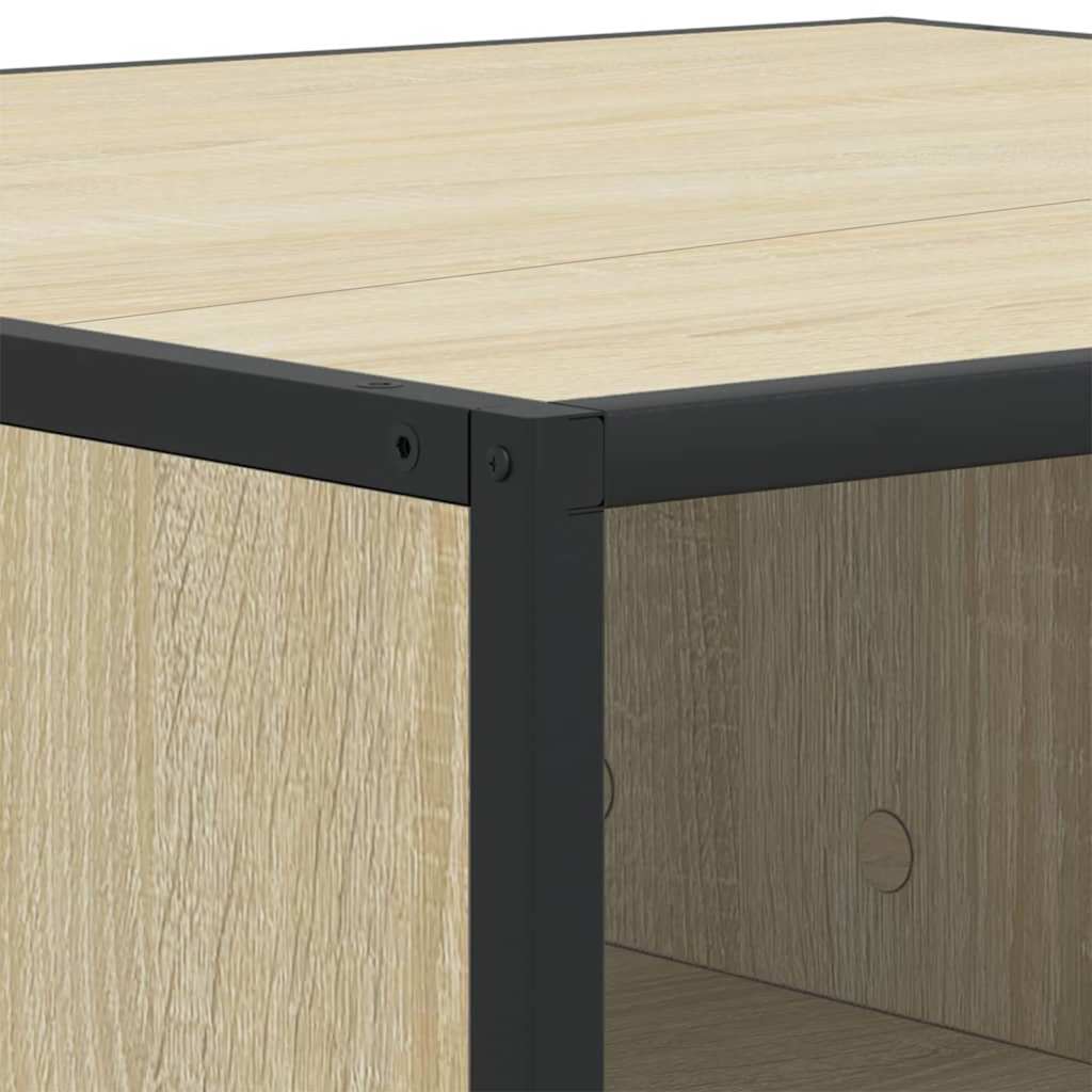Table basse chêne sonoma 60,5x60,5x30cm bois d'ingénierie/métal - XIOS