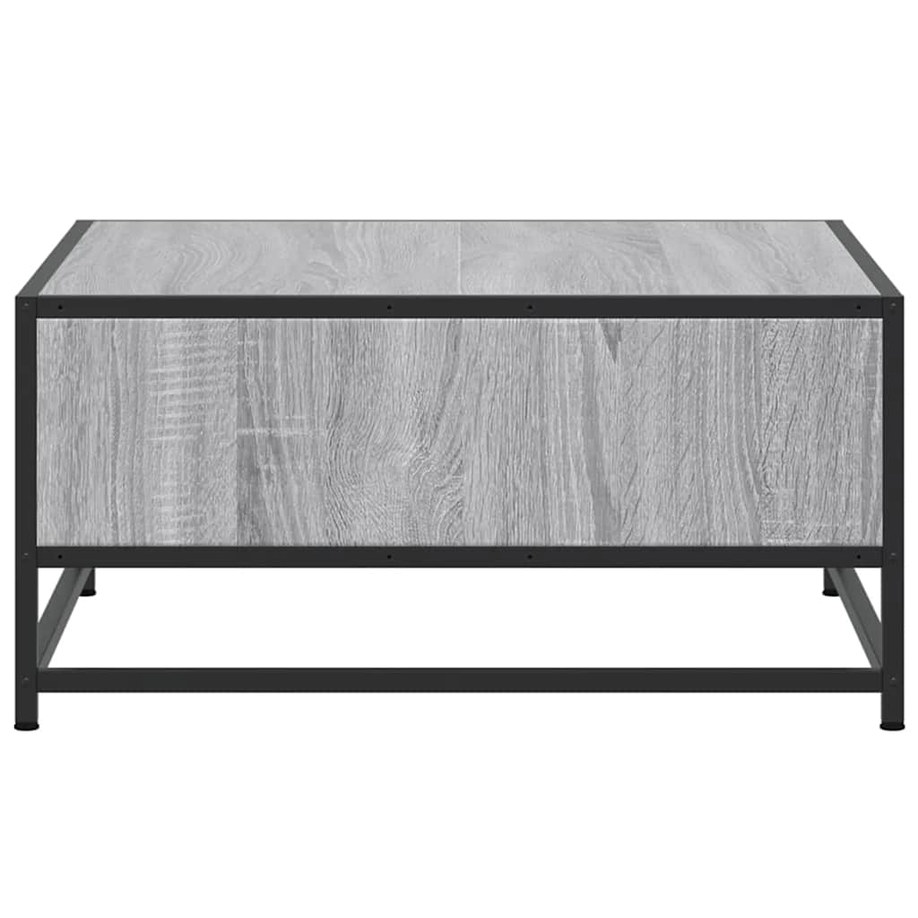 Table basse sonoma gris 60,5x60,5x30 cm bois d'ingénierie/métal - XIOS