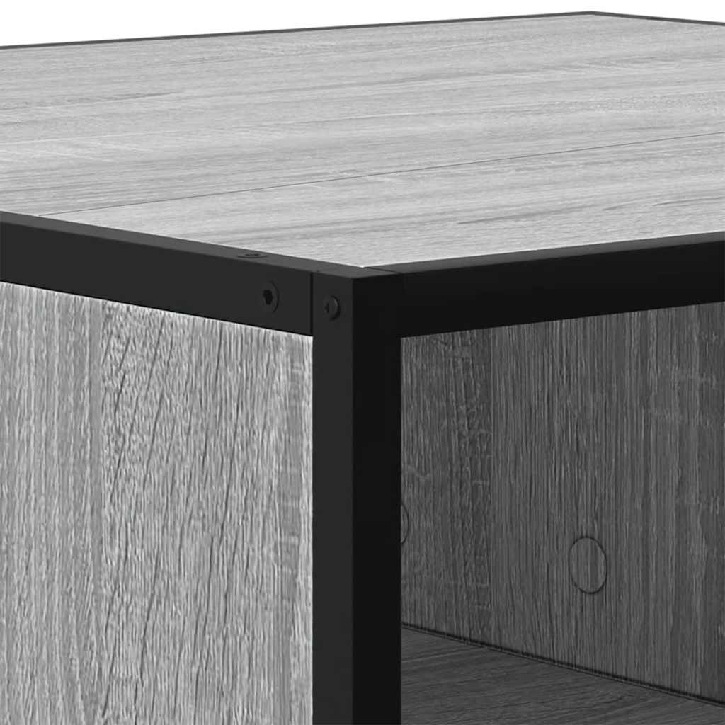 Table basse sonoma gris 60,5x60,5x30 cm bois d'ingénierie/métal - XIOS