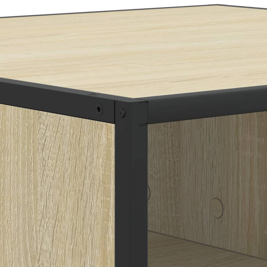 Table basse chêne sonoma 100x100x30 cm bois d'ingénierie/métal - XIOS