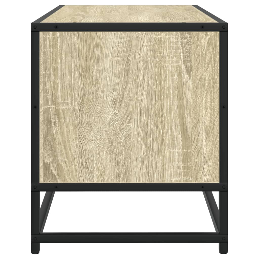Meuble TV chêne sonoma 80x34,5x40 cm bois d'ingénierie et métal - XIOS