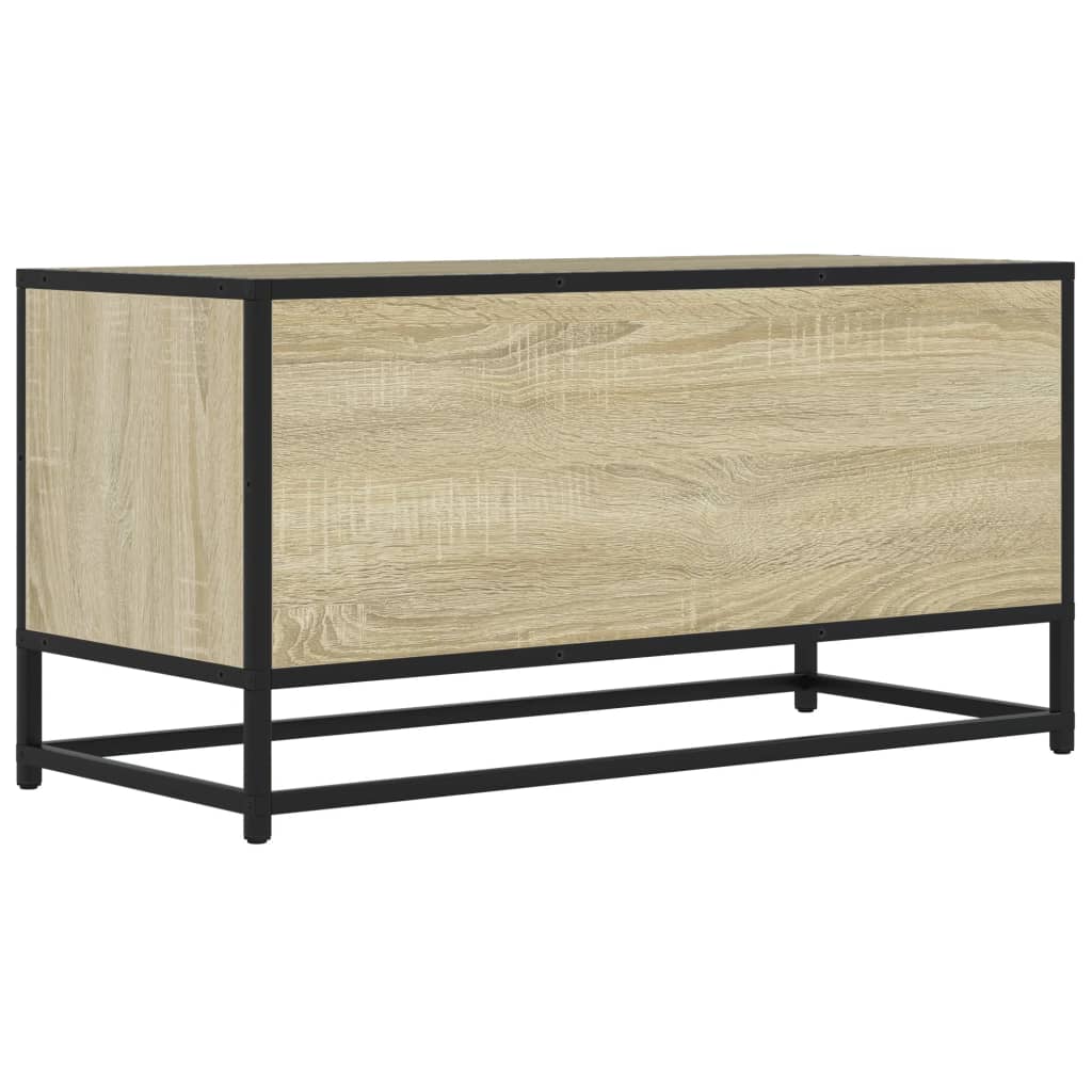Meuble TV chêne sonoma 80x34,5x40 cm bois d'ingénierie et métal - XIOS