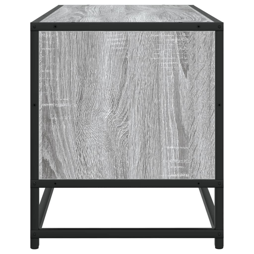 Meuble TV sonoma gris 80x34,5x40 cm bois d'ingénierie et métal - XIOS