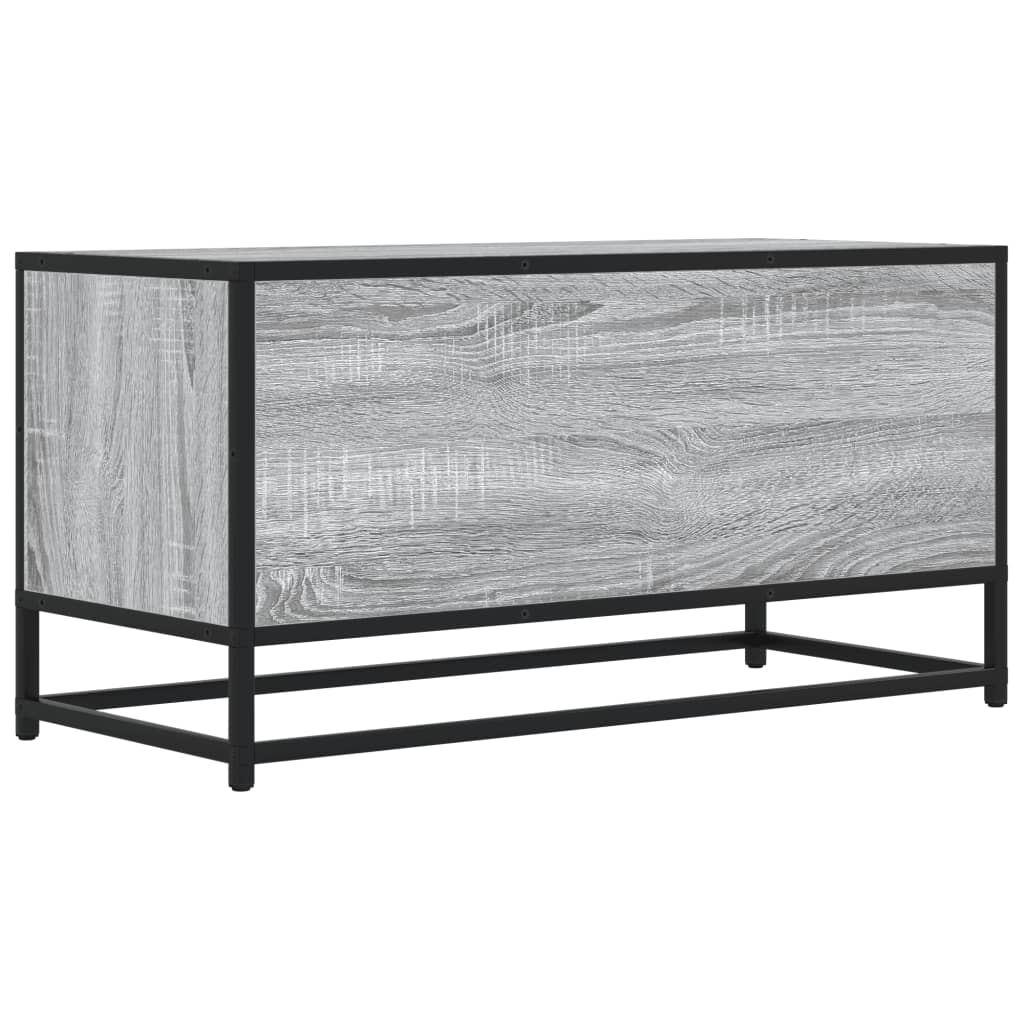 Meuble TV sonoma gris 80x34,5x40 cm bois d'ingénierie et métal - XIOS