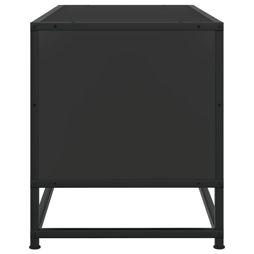 Meuble TV noir 100x34,5x40 cm bois d'ingénierie et métal - XIOS