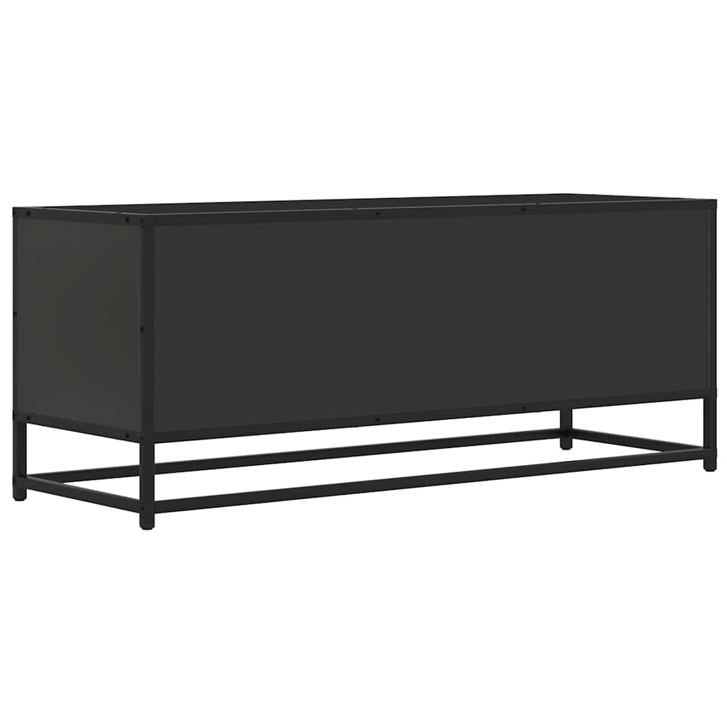 Meuble TV noir 100x34,5x40 cm bois d'ingénierie et métal - XIOS