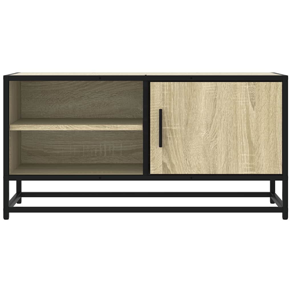 Meuble TV chêne sonoma 80x34,5x40 cm bois d'ingénierie et métal - XIOS