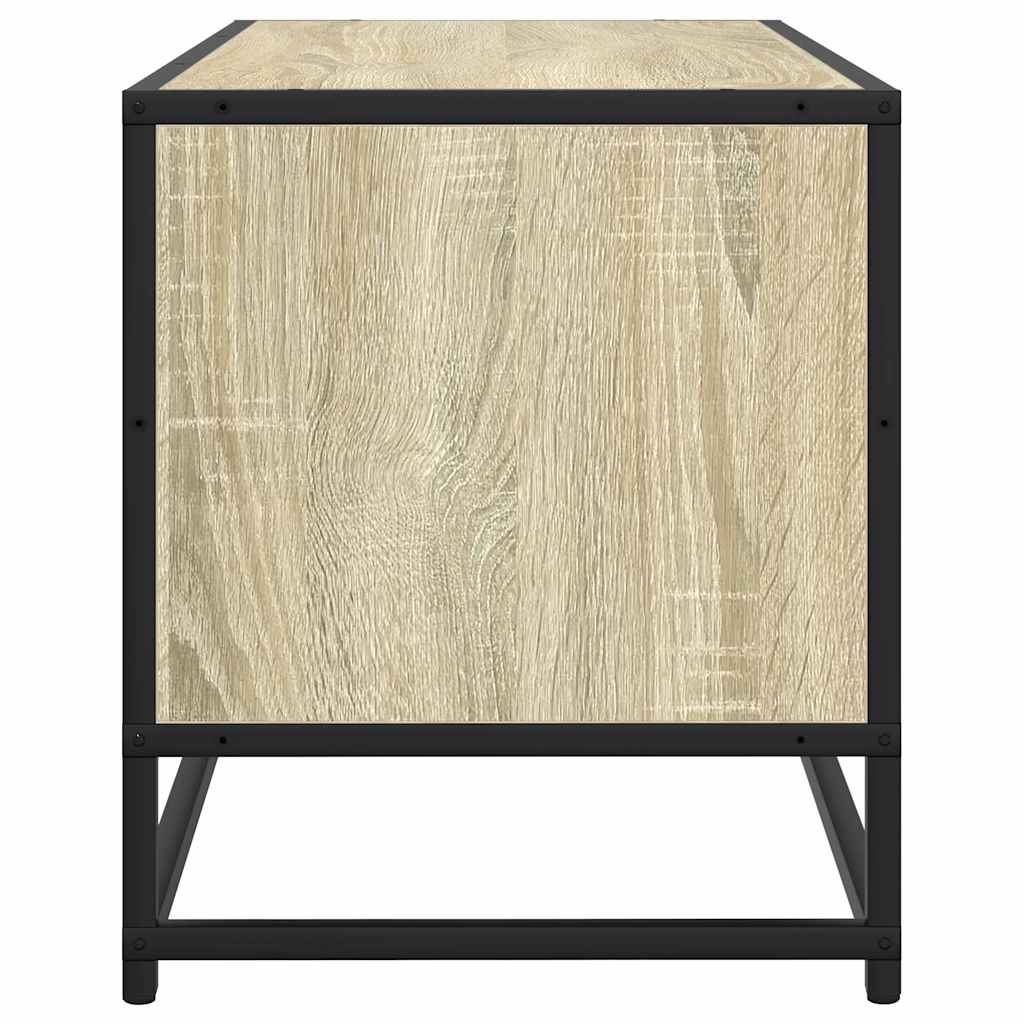 Meuble TV chêne sonoma 80x34,5x40 cm bois d'ingénierie et métal - XIOS