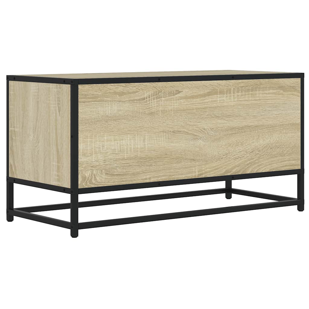 Meuble TV chêne sonoma 80x34,5x40 cm bois d'ingénierie et métal - XIOS