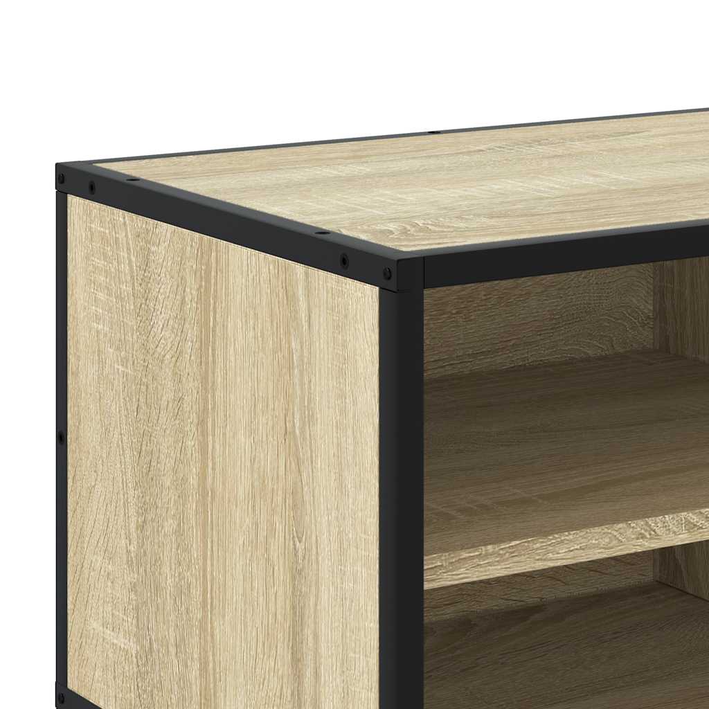 Meuble TV chêne sonoma 80x34,5x40 cm bois d'ingénierie et métal - XIOS