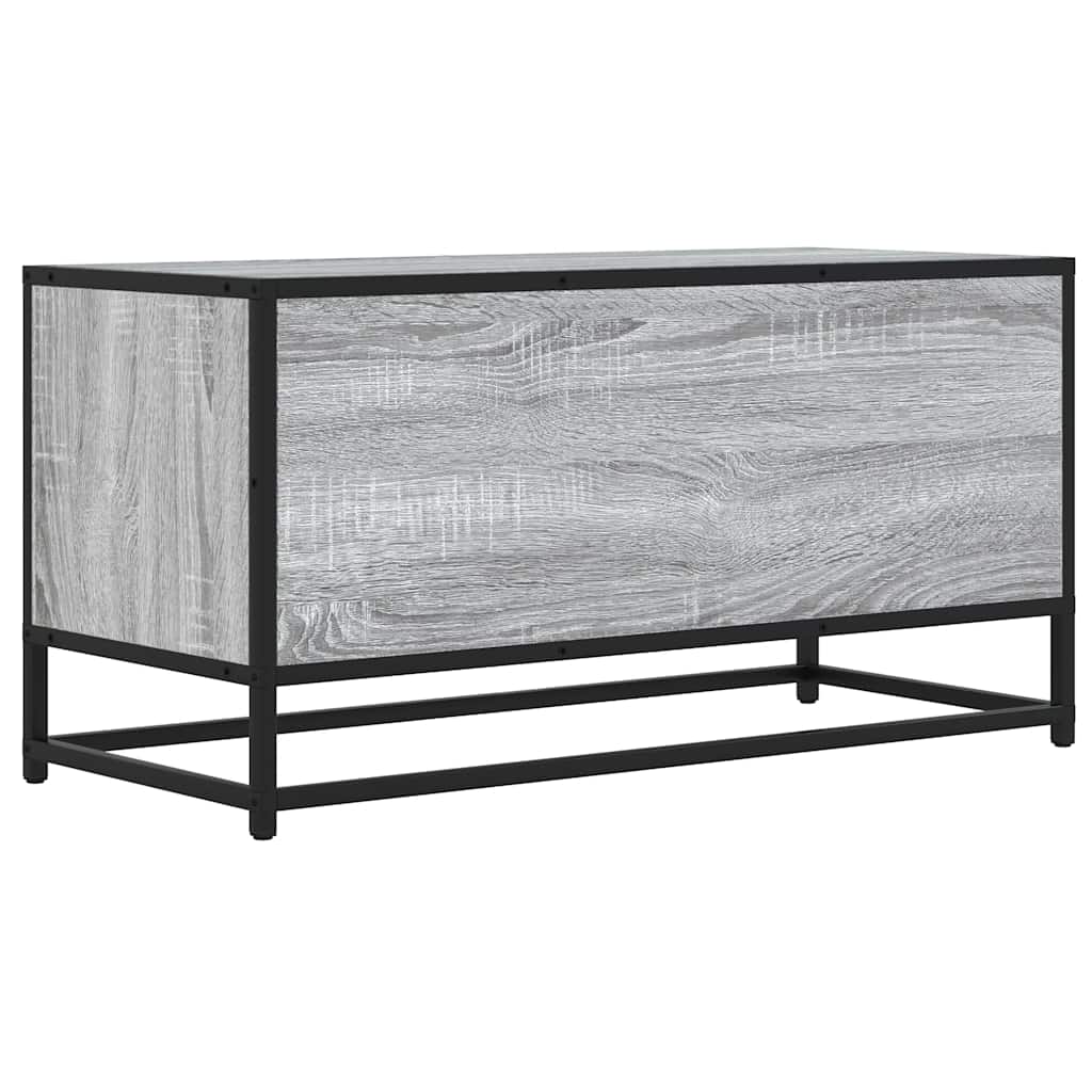 Meuble TV sonoma gris 80x34,5x40 cm bois d'ingénierie et métal - XIOS