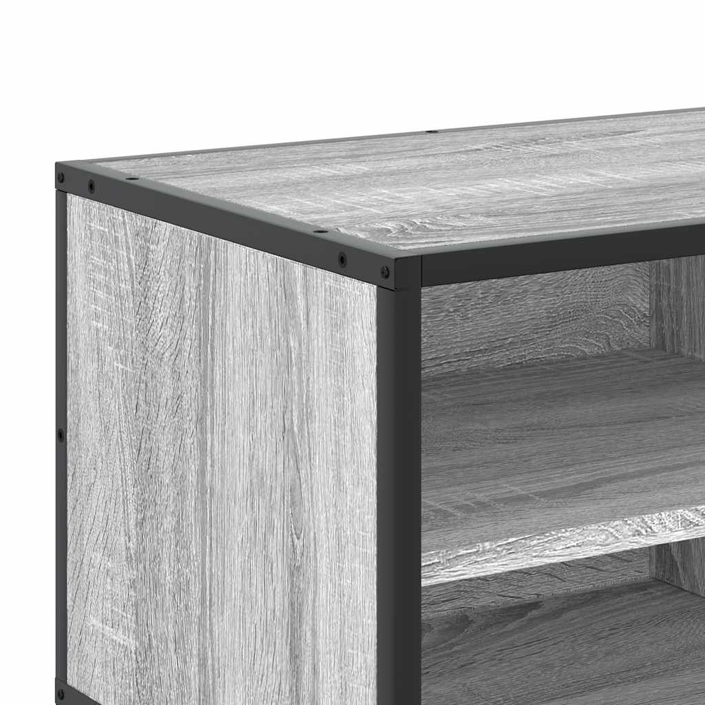 Meuble TV sonoma gris 80x34,5x40 cm bois d'ingénierie et métal - XIOS
