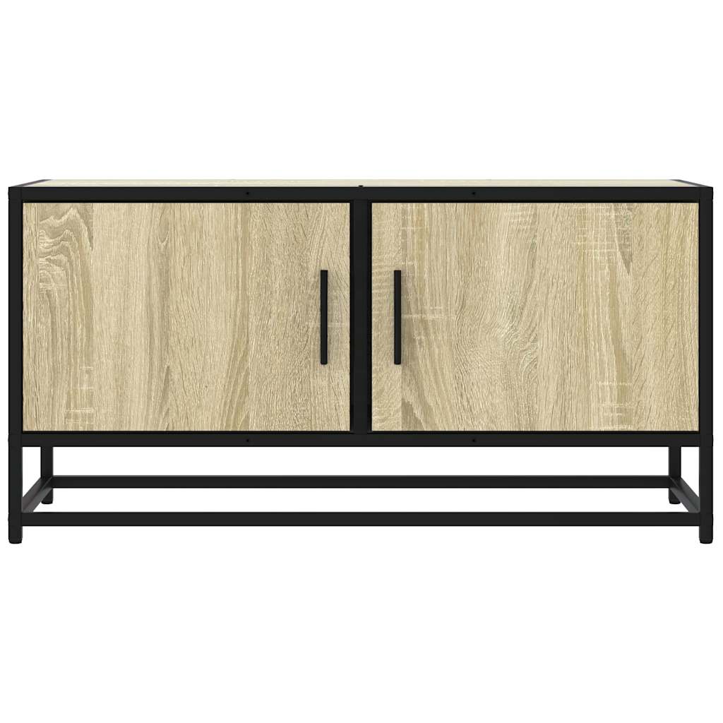 Meuble TV chêne sonoma 80x34,5x40 cm bois d'ingénierie et métal - XIOS