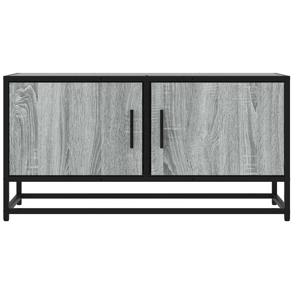 Meuble TV sonoma gris 80x34,5x40 cm bois d'ingénierie et métal - XIOS