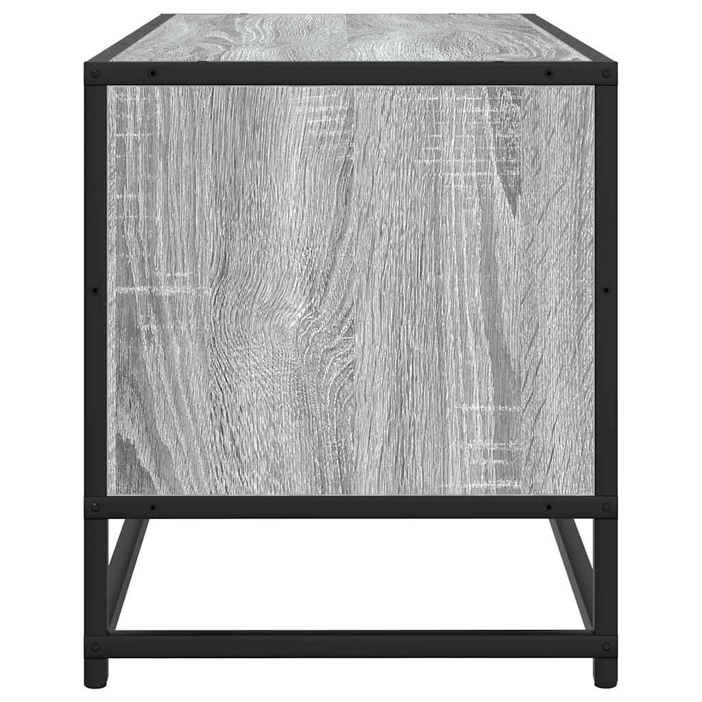 Meuble TV sonoma gris 80x34,5x40 cm bois d'ingénierie et métal - XIOS