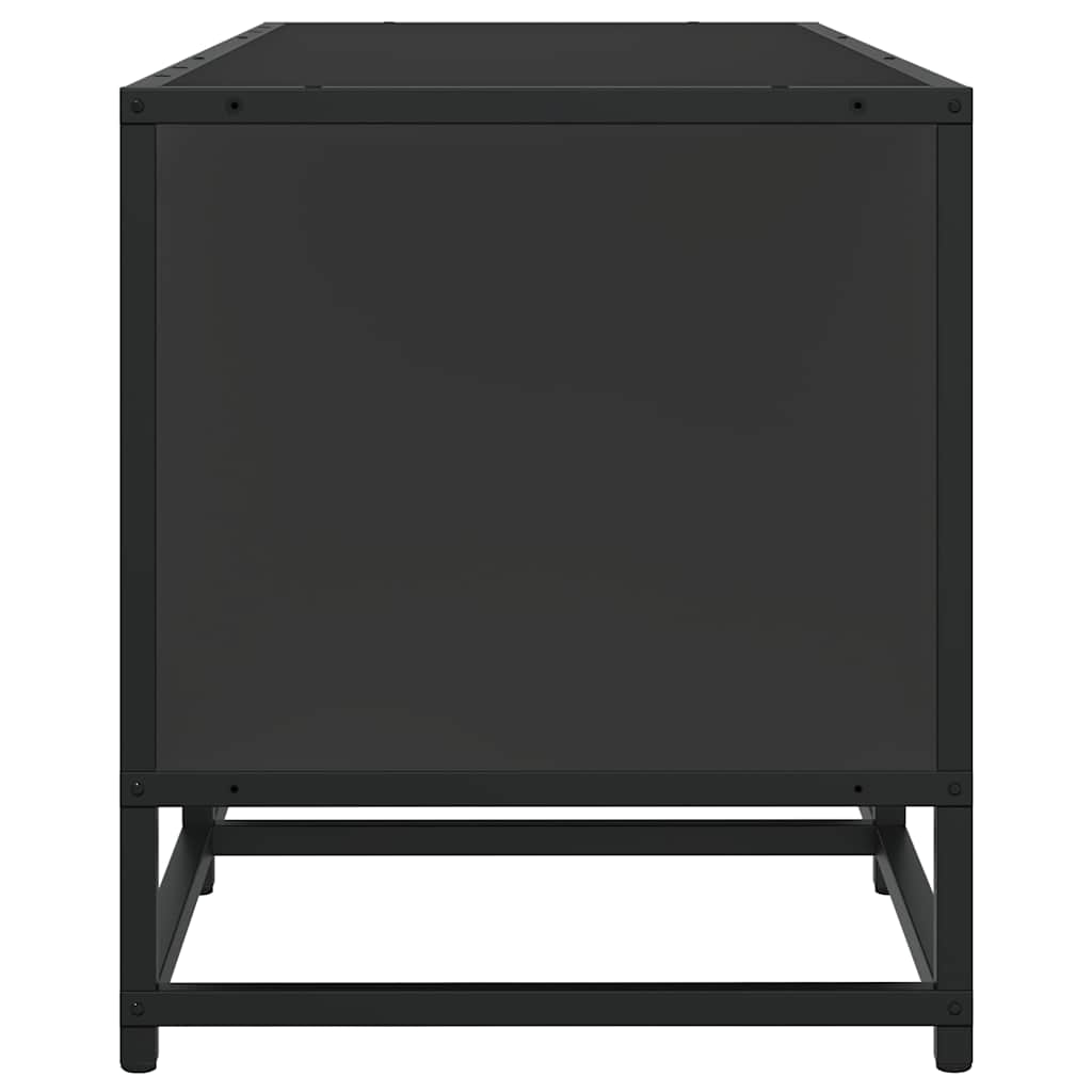 Meuble TV noir 120x35x41 cm bois d'ingénierie et métal - XIOS