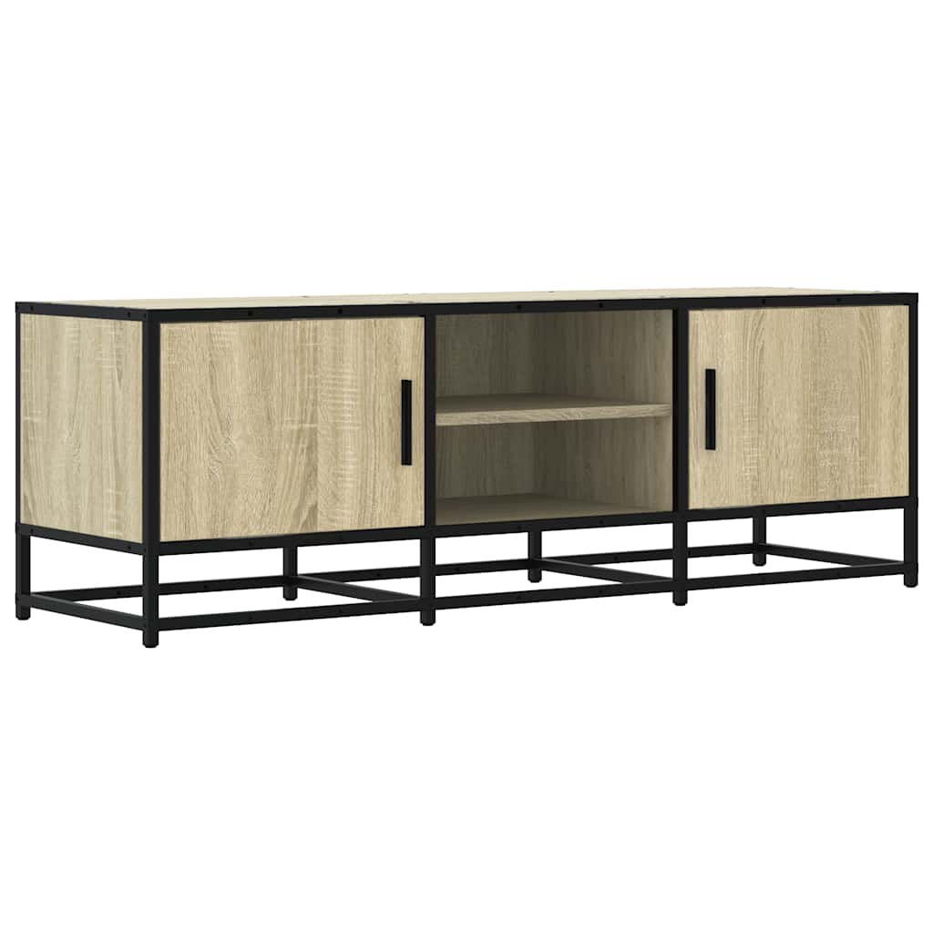 Meuble TV chêne sonoma 120x35x41 cm bois d'ingénierie et métal - XIOS