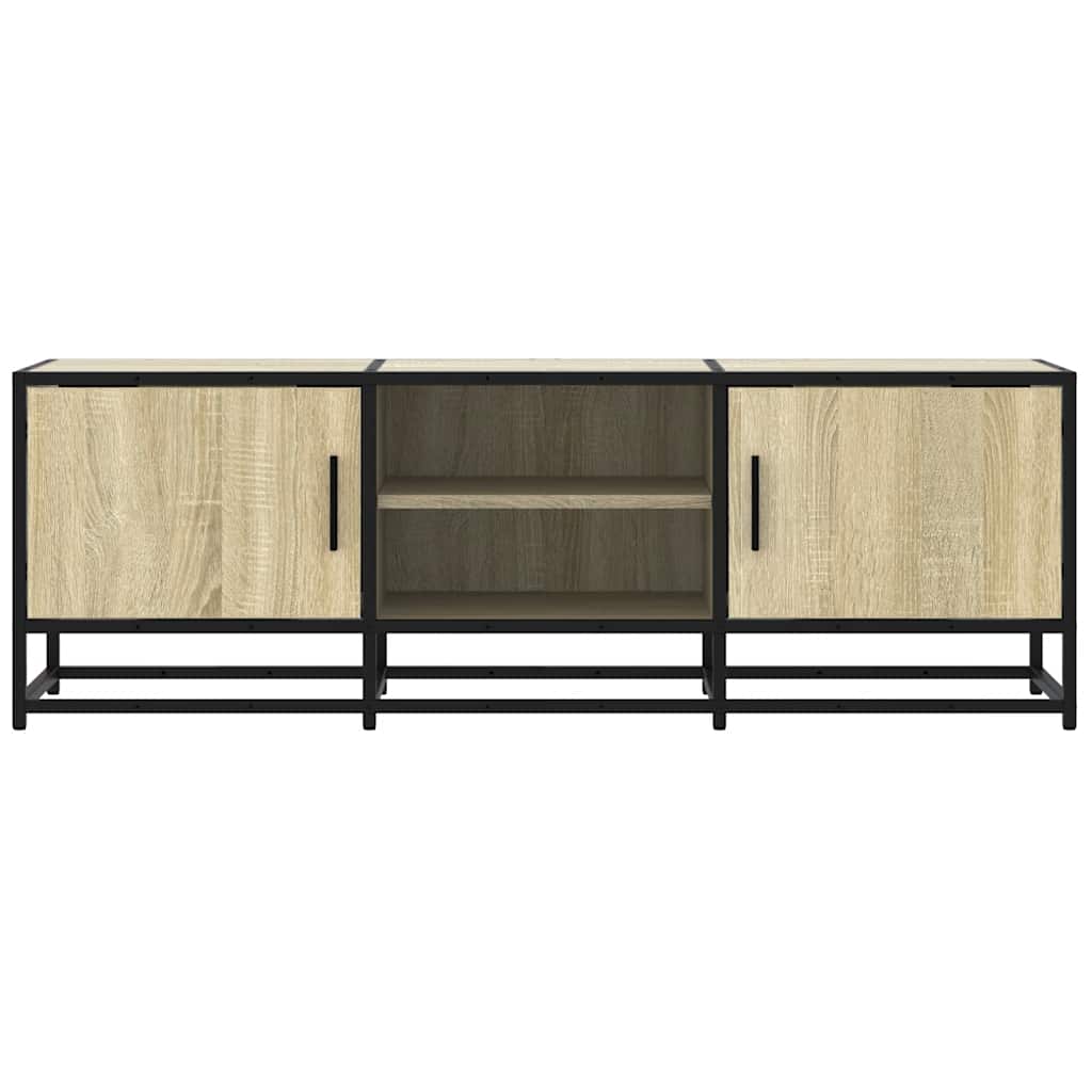Meuble TV chêne sonoma 120x35x41 cm bois d'ingénierie et métal - XIOS