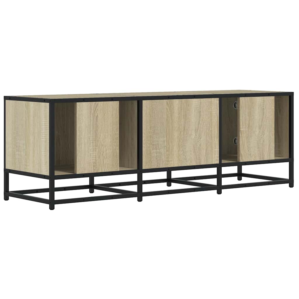 Meuble TV chêne sonoma 120x35x41 cm bois d'ingénierie et métal - XIOS