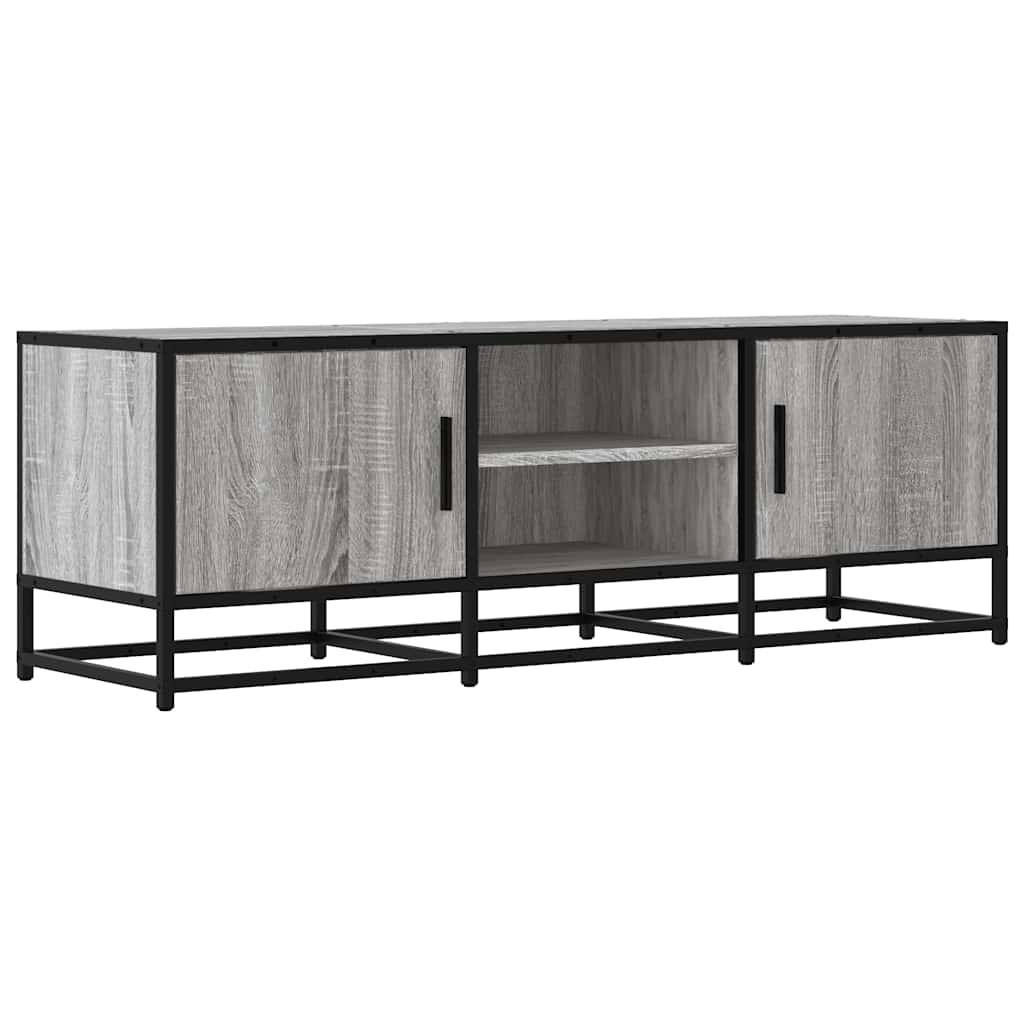 Meuble TV sonoma gris 120x35x41 cm bois d'ingénierie et métal - XIOS