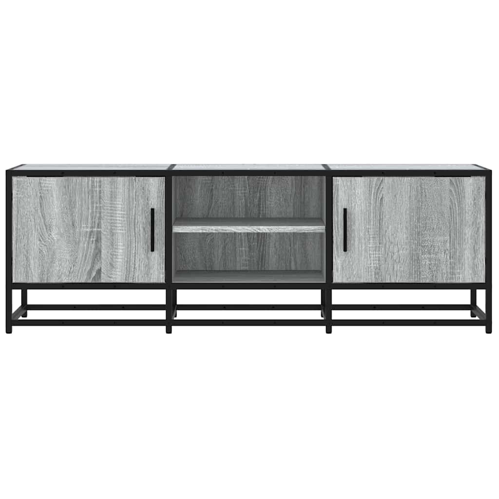 Meuble TV sonoma gris 120x35x41 cm bois d'ingénierie et métal - XIOS