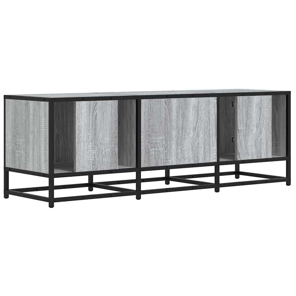 Meuble TV sonoma gris 120x35x41 cm bois d'ingénierie et métal - XIOS