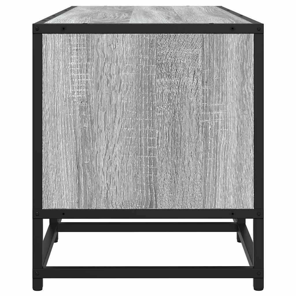 Meuble TV sonoma gris 160x35x41 cm bois d'ingénierie et métal - XIOS