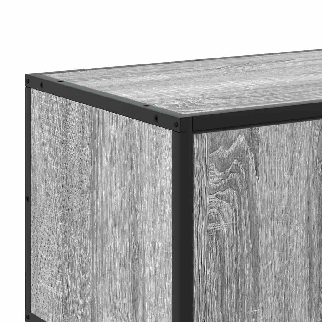 Meuble TV sonoma gris 160x35x41 cm bois d'ingénierie et métal - XIOS