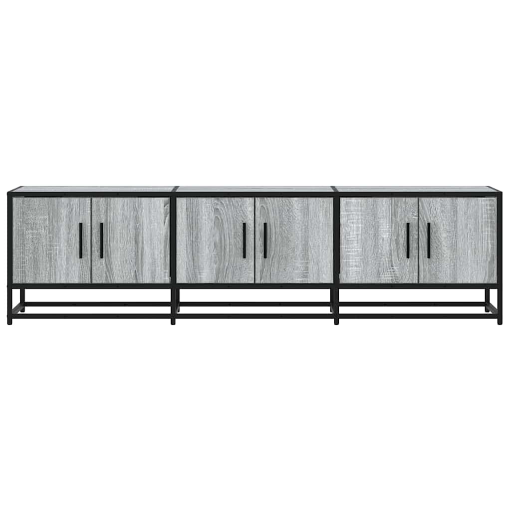 Meuble TV sonoma gris 150x35x41 cm bois d'ingénierie et métal - XIOS