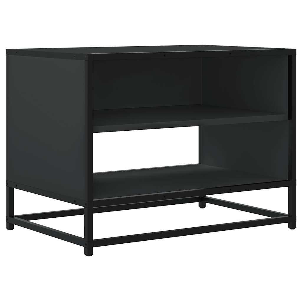 Meuble TV noir 61x40x46 cm bois d'ingénierie et métal - XIOS