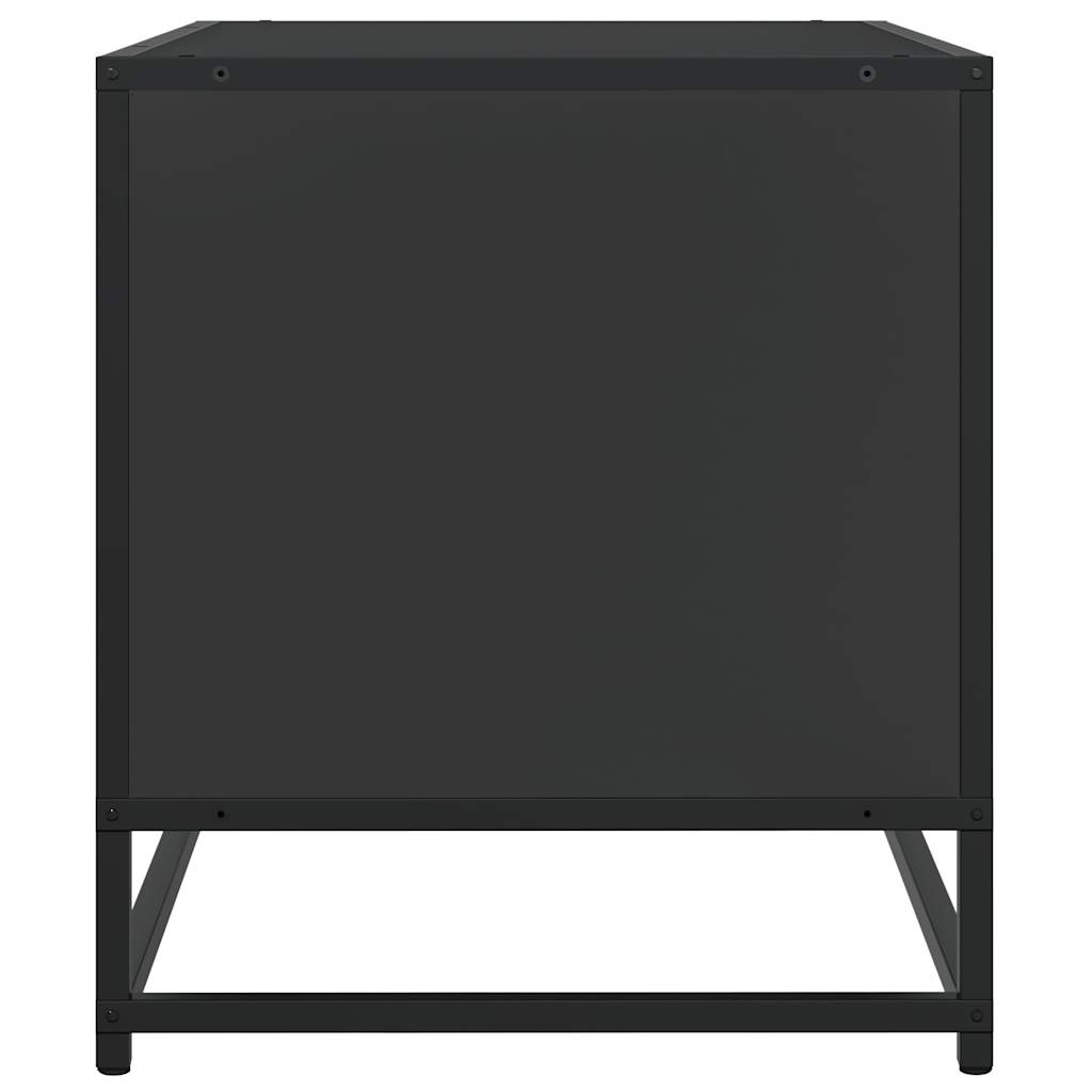 Meuble TV noir 61x40x46 cm bois d'ingénierie et métal - XIOS
