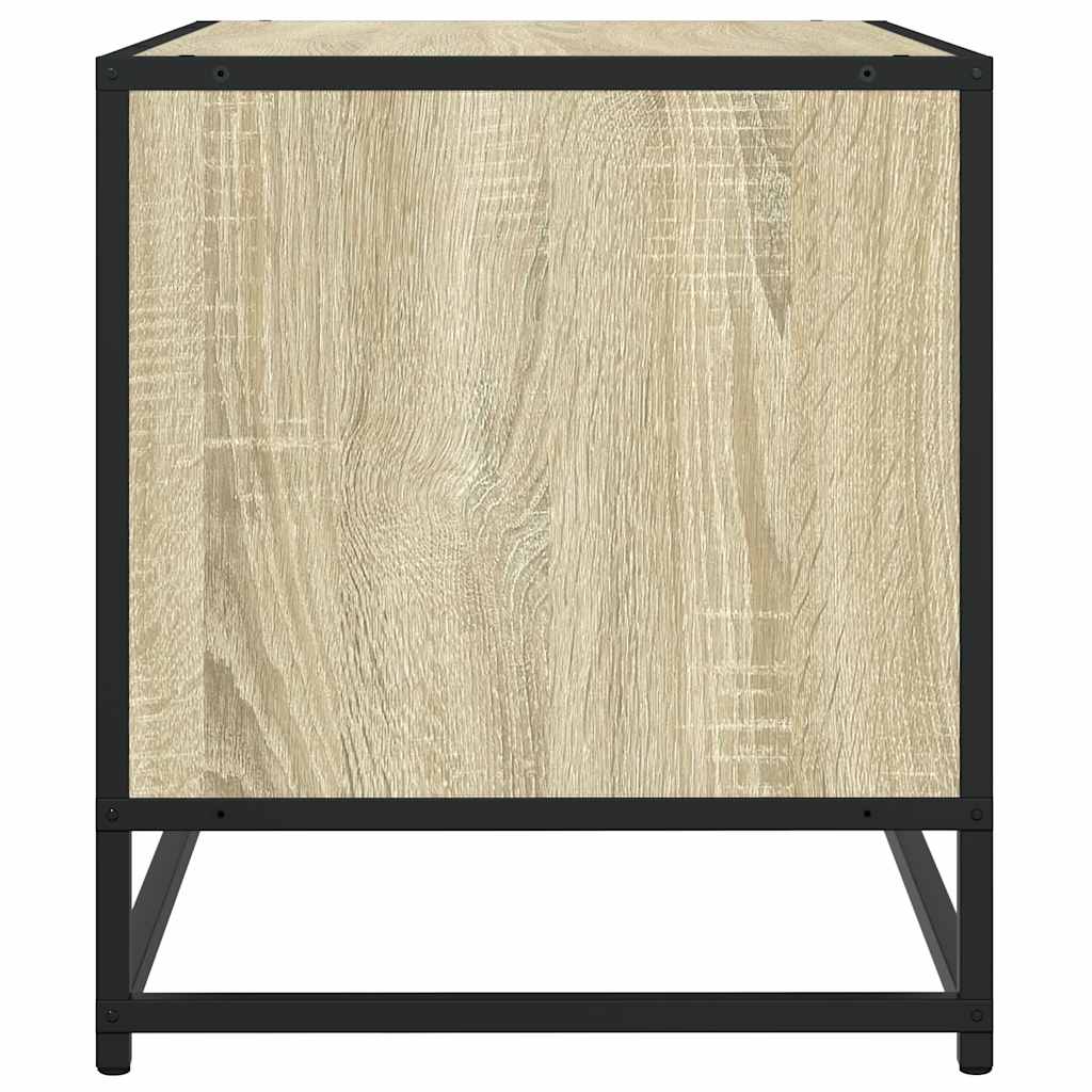 Meuble TV chêne sonoma 61x40x46 cm bois d'ingénierie et métal - XIOS