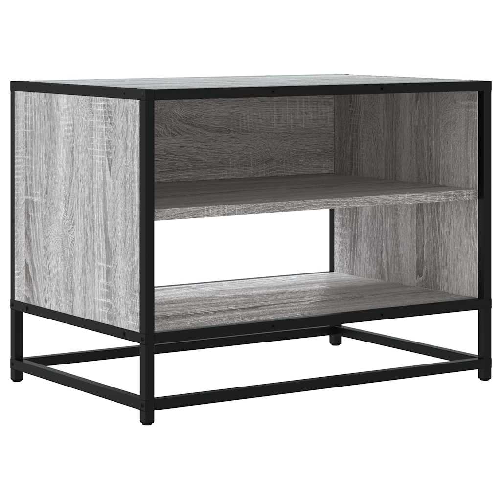 Meuble TV sonoma gris 61x40x46 cm bois d'ingénierie et métal - XIOS