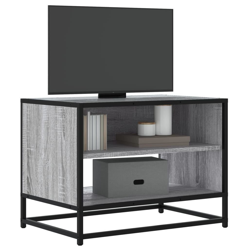 Meuble TV sonoma gris 61x40x46 cm bois d'ingénierie et métal - XIOS
