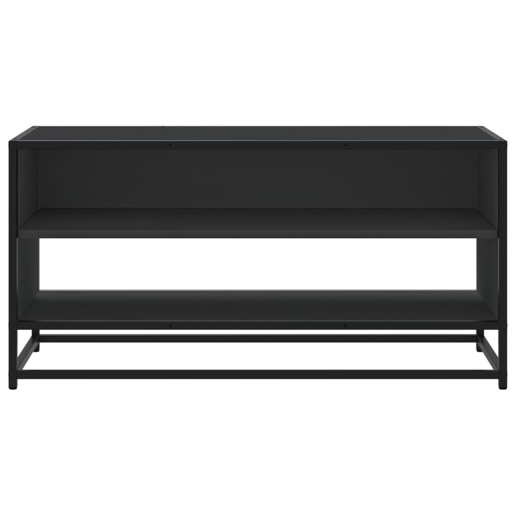 Meuble TV noir 91x40x46 cm bois d'ingénierie et métal - XIOS