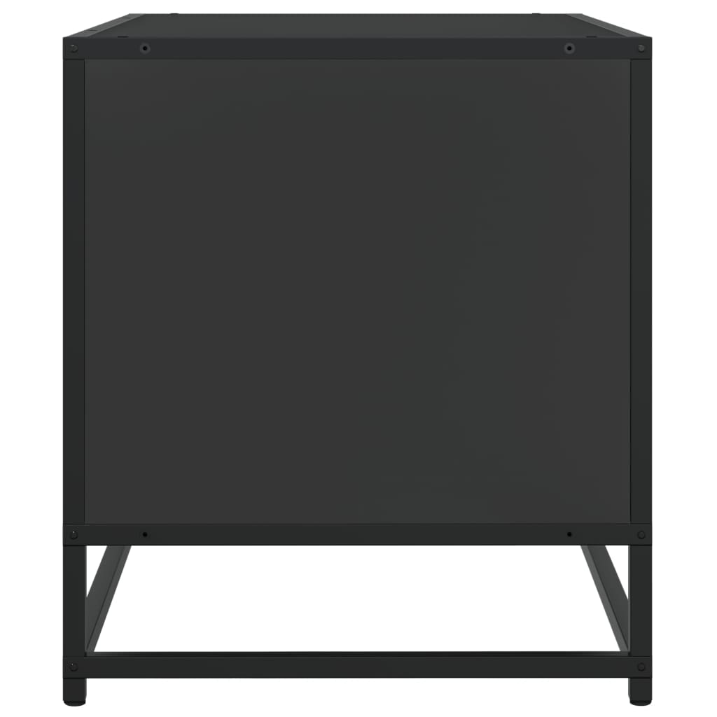 Meuble TV noir 91x40x46 cm bois d'ingénierie et métal - XIOS