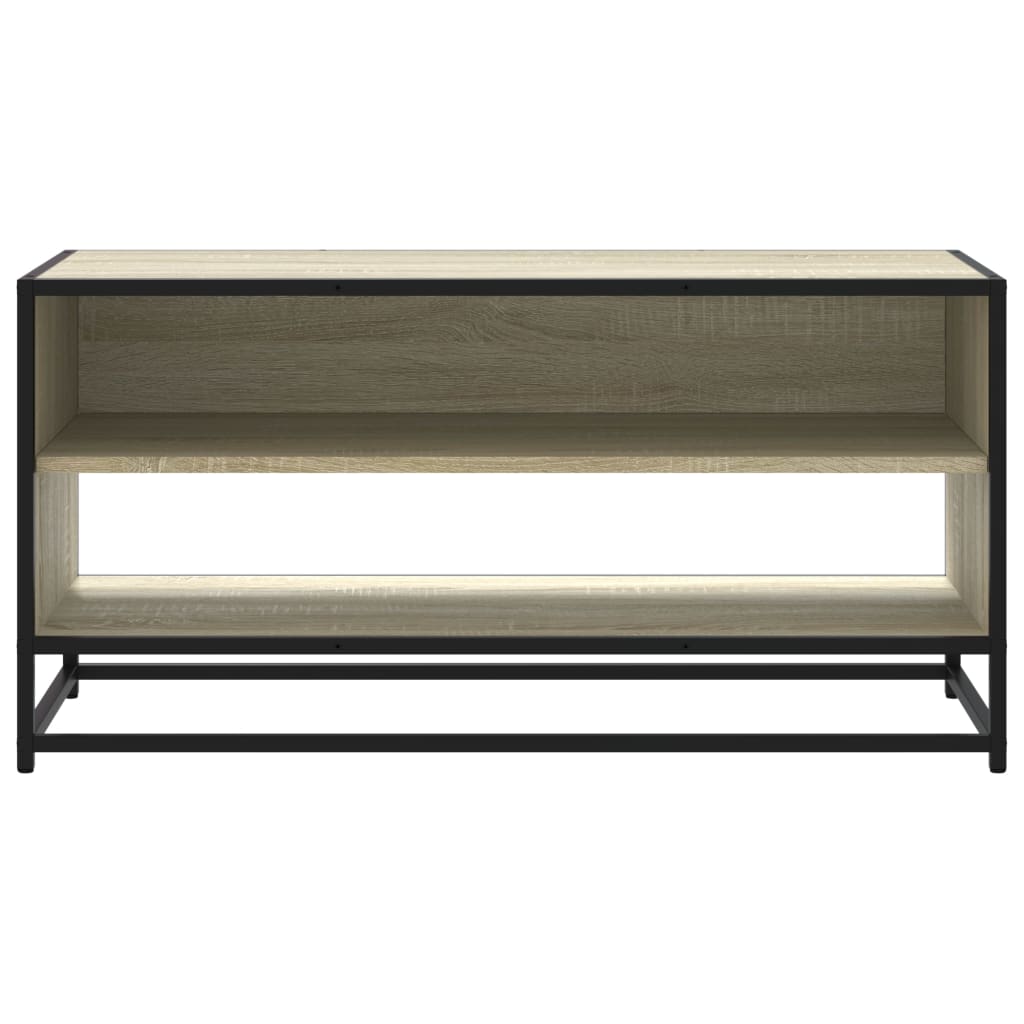 Meuble TV chêne sonoma 91x40x46 cm bois d'ingénierie et métal - XIOS