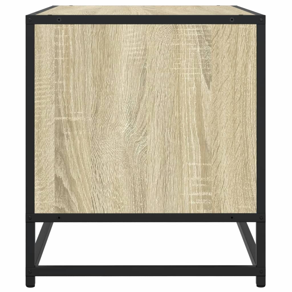 Meuble TV chêne sonoma 91x40x46 cm bois d'ingénierie et métal - XIOS