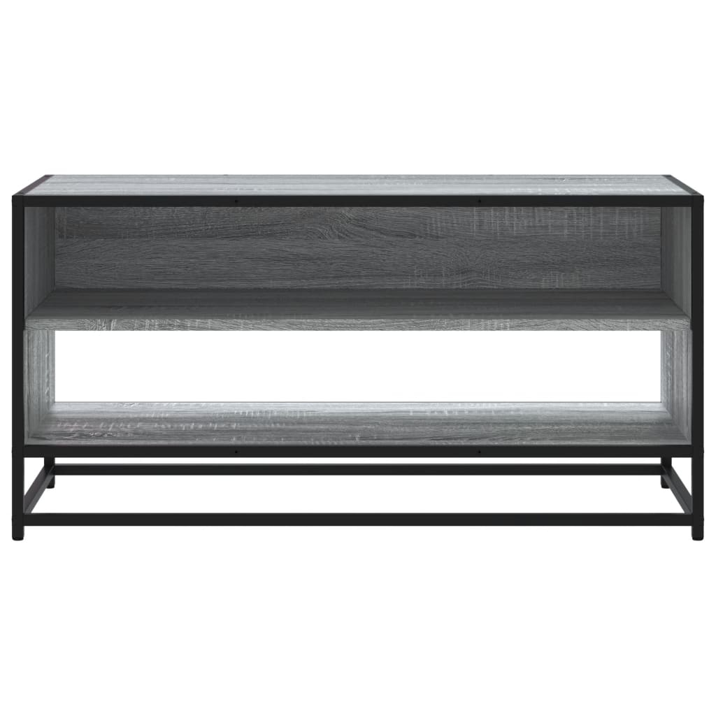 Meuble TV sonoma gris 91x40x46 cm bois d'ingénierie et métal - XIOS