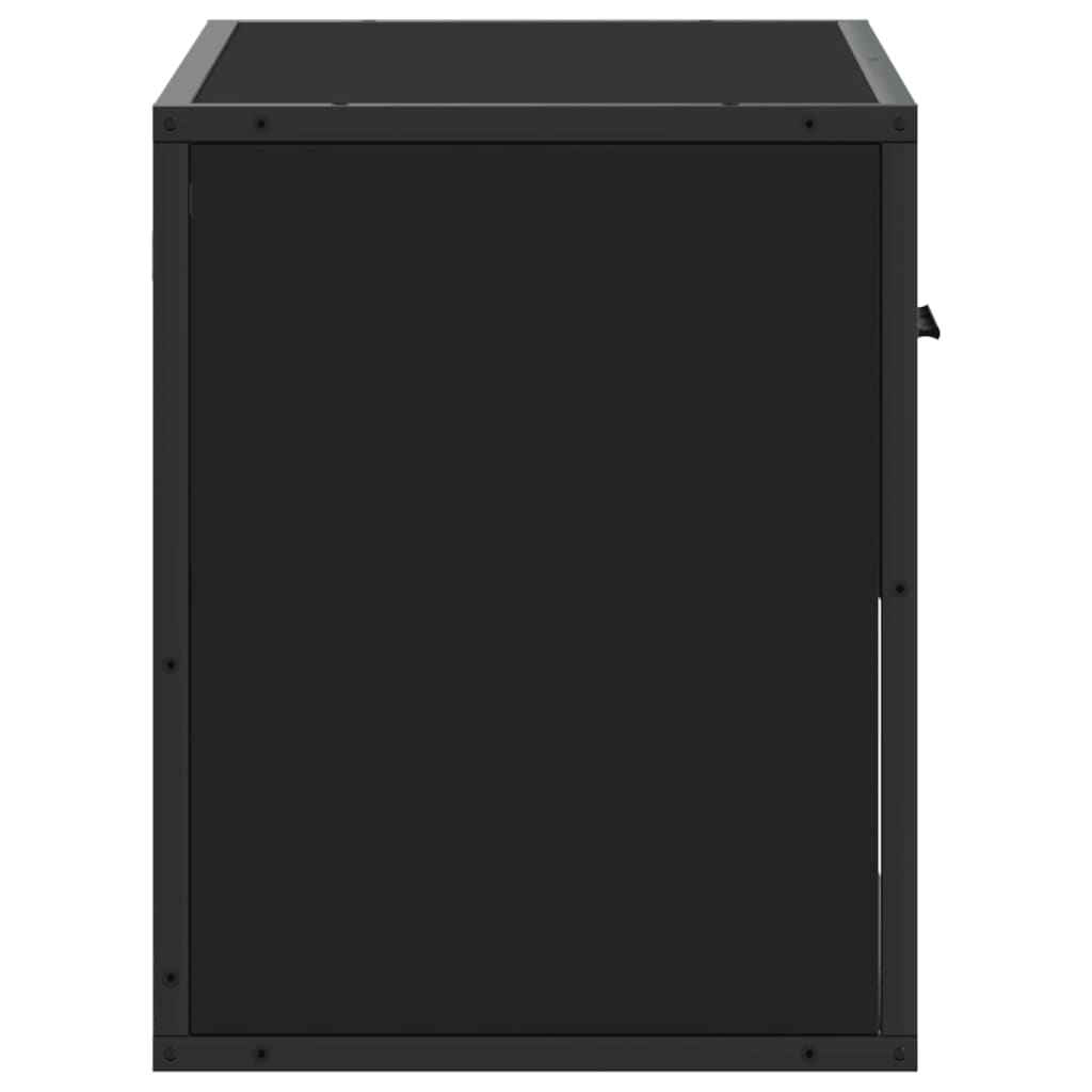 Meuble TV noir 60x31x39,5 cm bois d'ingénierie et métal - XIOS